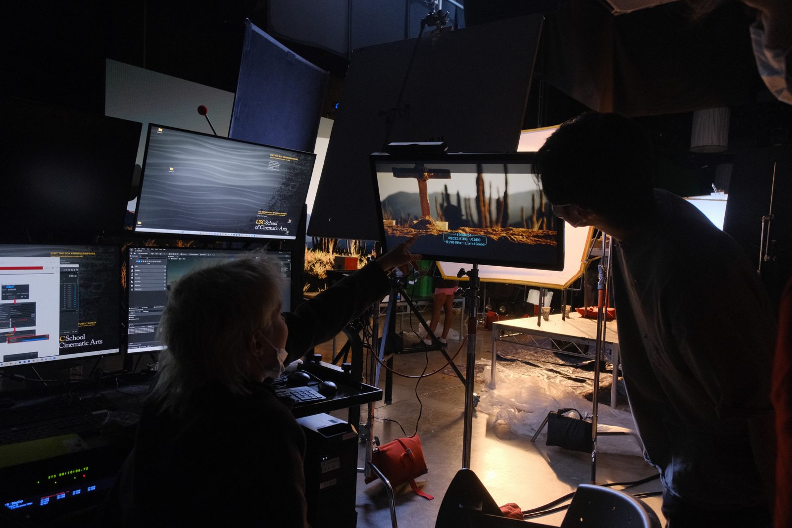 Charles on set with the camera team